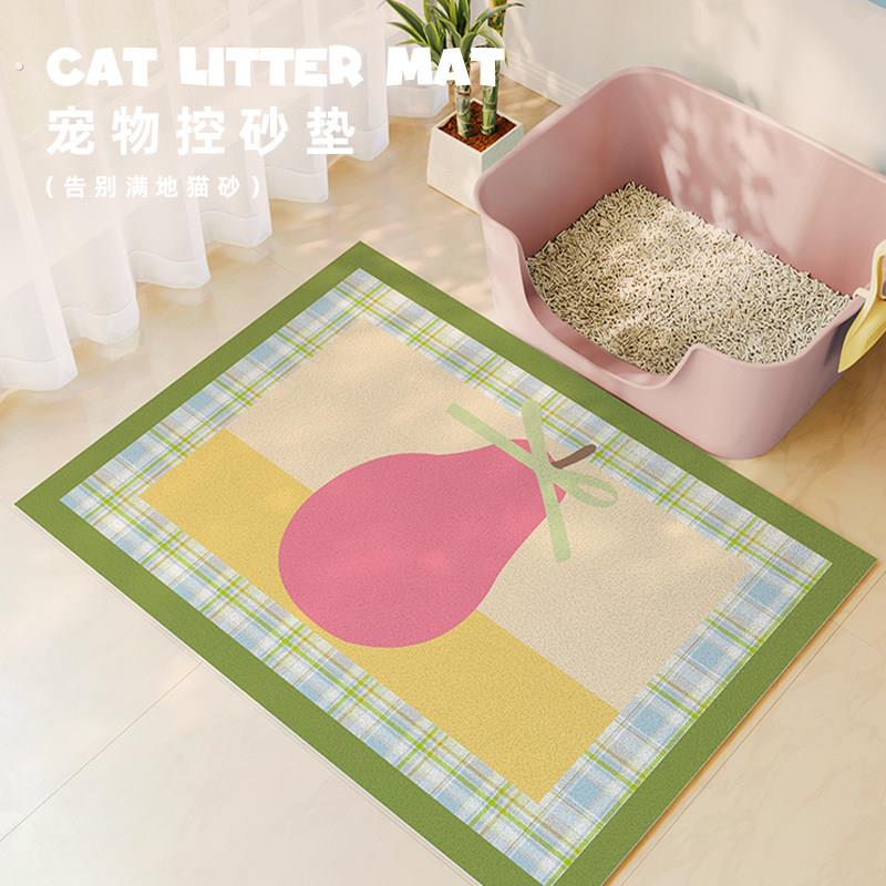 入户门脚垫宠物猫砂垫子猫砂盆防外溅猫咪防带出大号控沙垫子免洗