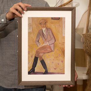 甄选实木大相框挂墙4K油画a4儿童素描画框空框装裱a3拼图任意尺寸