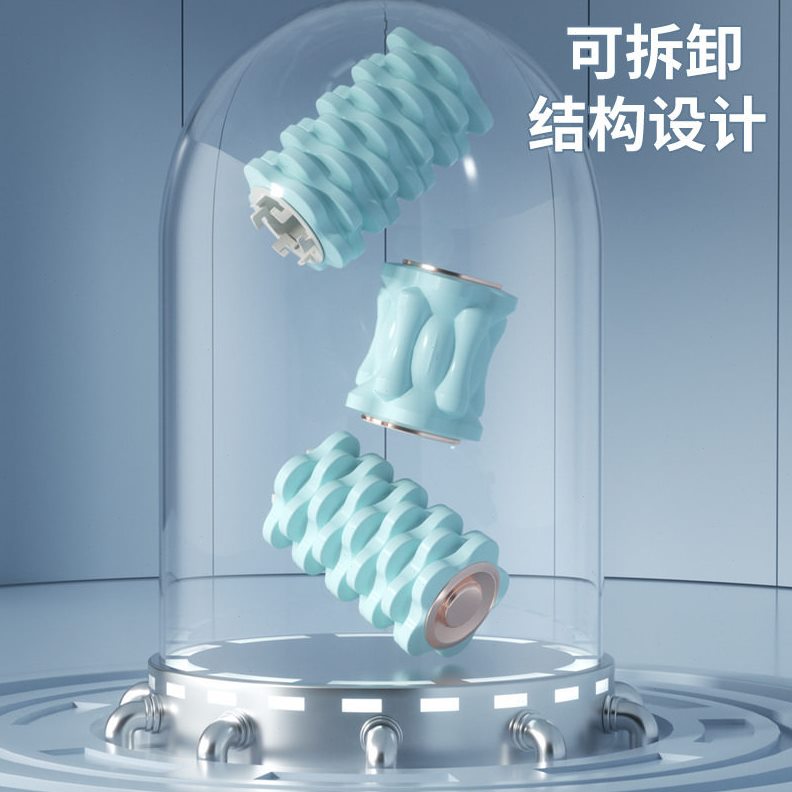甄选电动泡沫轴肌肉放松瘦腿按摩滚轴初学者筋膜枪狼牙棒震动瑜伽