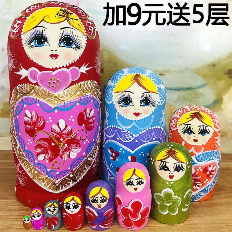 俄罗斯套娃10层特色创意哈尔滨冰雪大世界中央大街旅游纪念礼物