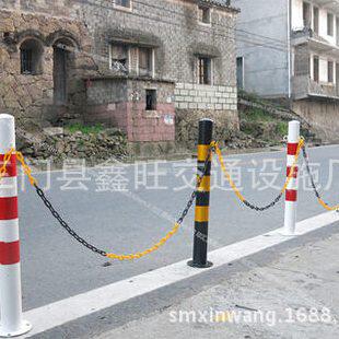 甄选钢铁警示桩一级分道柱80cm警示路桩防撞柱钢管警示柱