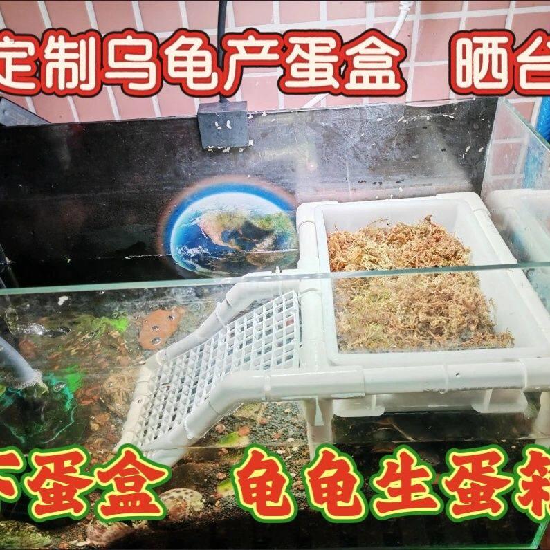 乌龟产蛋池晒台草龟巴西龟下蛋箱休息台沙盆生蛋箱防越狱繁殖盆