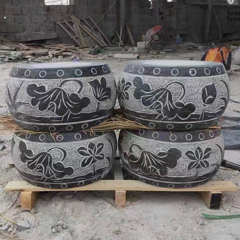 柱墩石头柱子底座墩子方柱墩柱子青石柱墩柱基柱础石门墩圆形