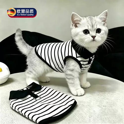 英国猫咪衣服秋冬款防掉毛POLO衫