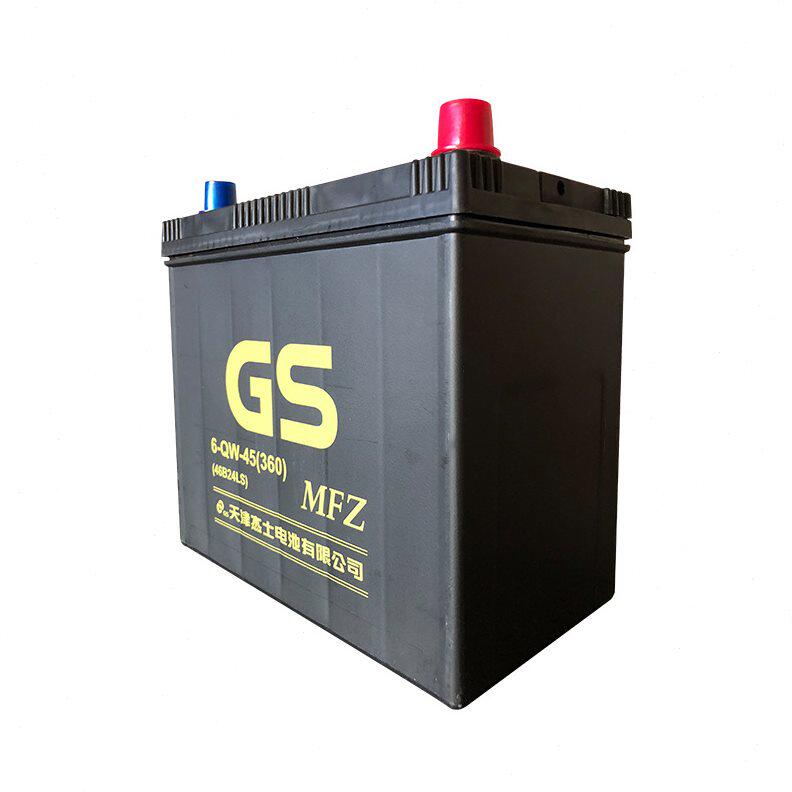 甄选统一GS46B24免维护汽车蓄电池 12V45AH汽车电 统一蓄电池