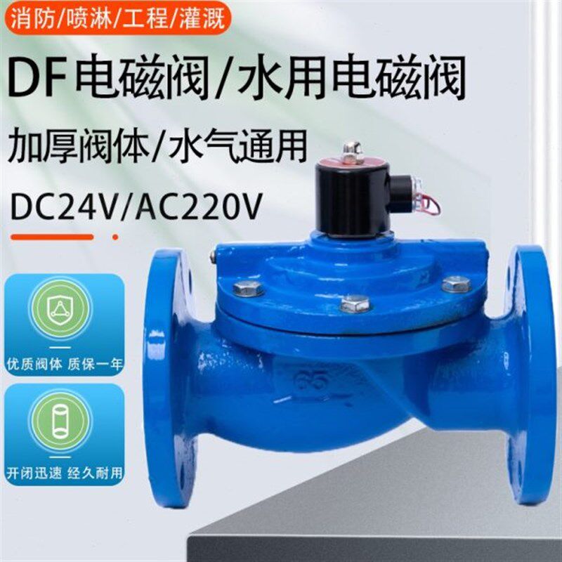 DF铸铁法兰电磁阀水用电磁阀先导式电磁阀DN40 50 65 80 100 150