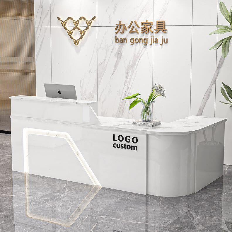 甄选前台桌接待台吧台收银台服务台柜台圆弧店铺小型水果店超市美
