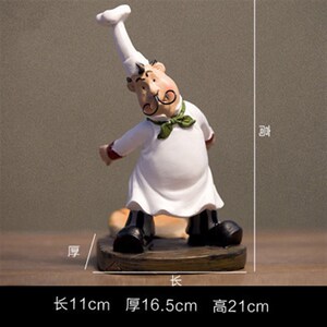 美式风格厨师红酒架家居装饰品酒柜玄关摆件西餐厅摆设