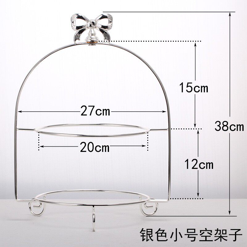 多层铁架双层蛋糕架水果盘下午茶糕点盘婚庆时尚创意甜品摆台3017