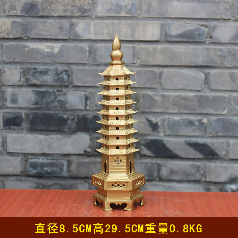 宇卓铜器 纯铜文昌塔黄铜文昌塔9层塔工艺品摆件九层文昌塔