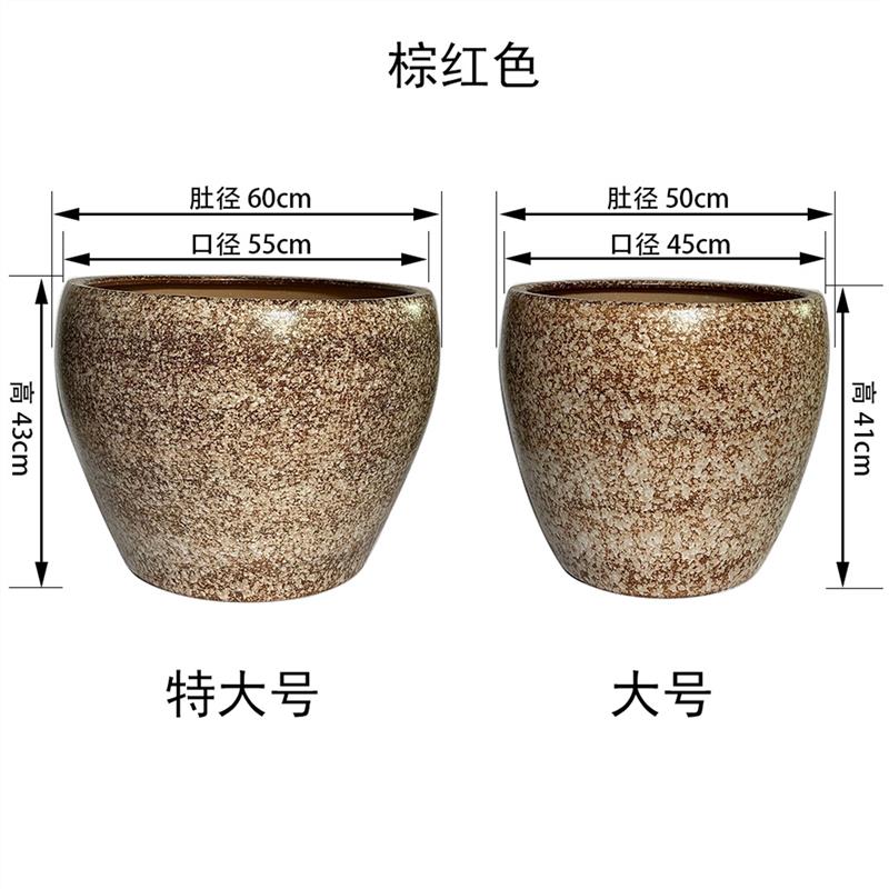 简约户外阳台种树盆特大大号超大花盆陶瓷发财树盆大口径45cm55cm