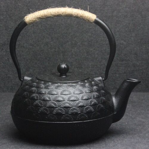 大摆件新中式茶壶茶室茶馆样板房软装饰品复古饭厅酒店铸铁壶茶具