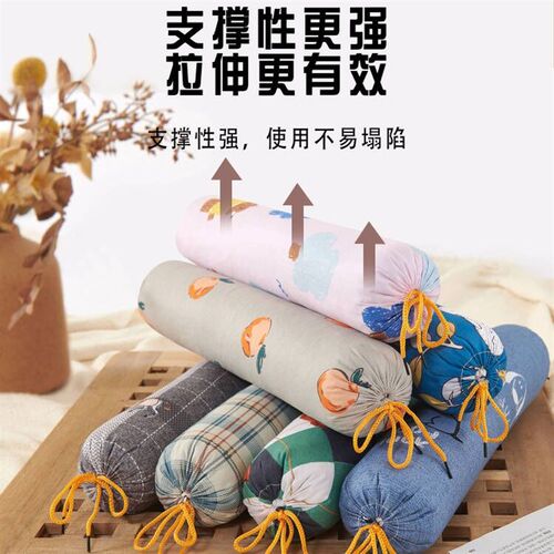 荞麦皮决明子颈椎枕头睡觉专用成人护颈艾草颈枕硬枕助睡眠小圆柱