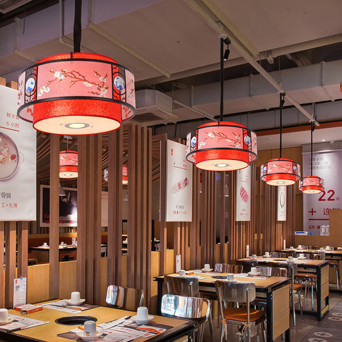 新中式灯具餐饮大厅餐桌卡座照射灯饭店走廊过道茶室酒店特色吊灯