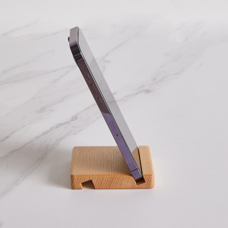 榉木便携手机支架木料小块