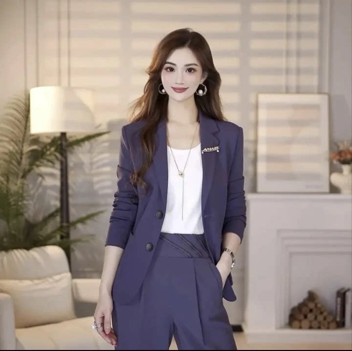 阿玛施显瘦百搭职业西装女