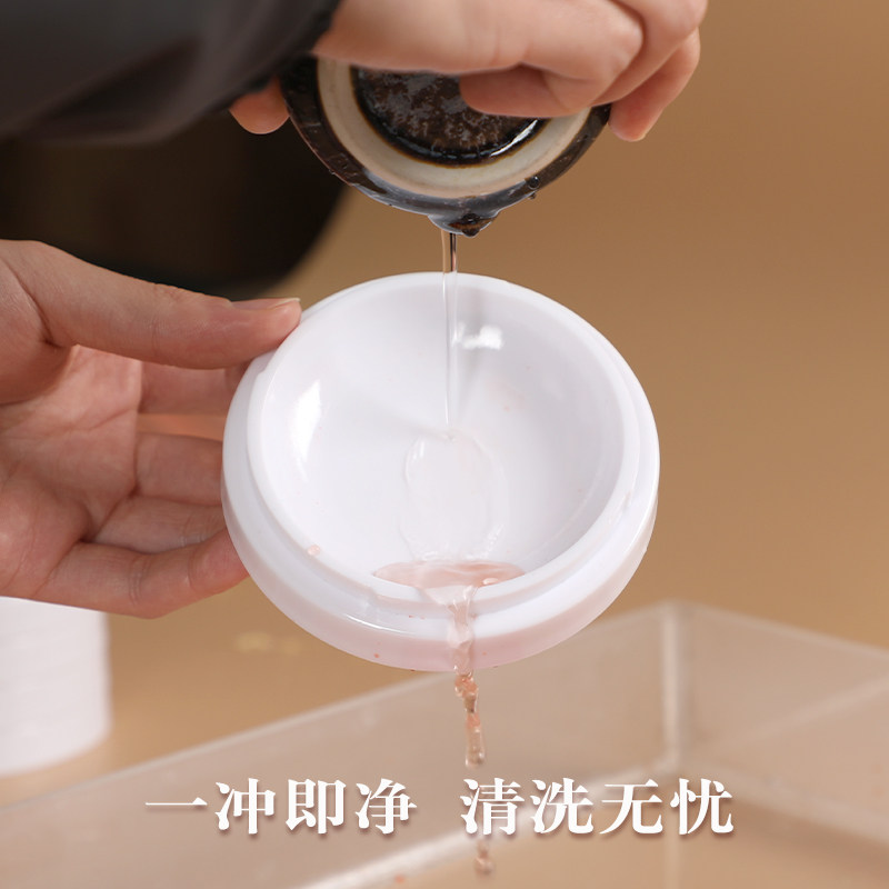 曹一阁仿瓷五层调色盘带盖墨池颜料碟文房四宝国画水彩水粉颜料专图片