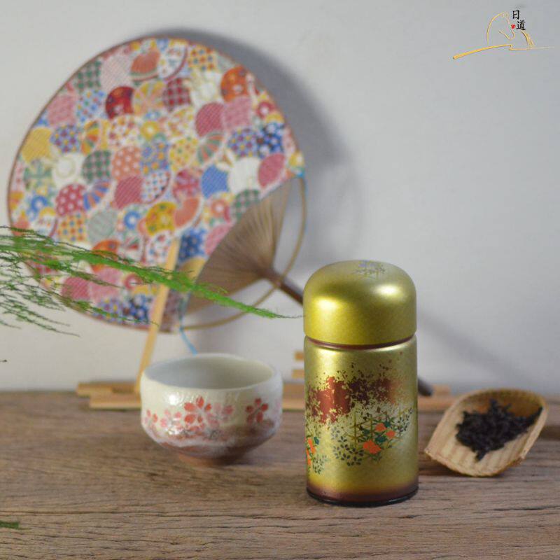 日式茶叶罐 密封马口铁铁盒 龙井红茶绿茶铁观音普洱花茶存茶罐