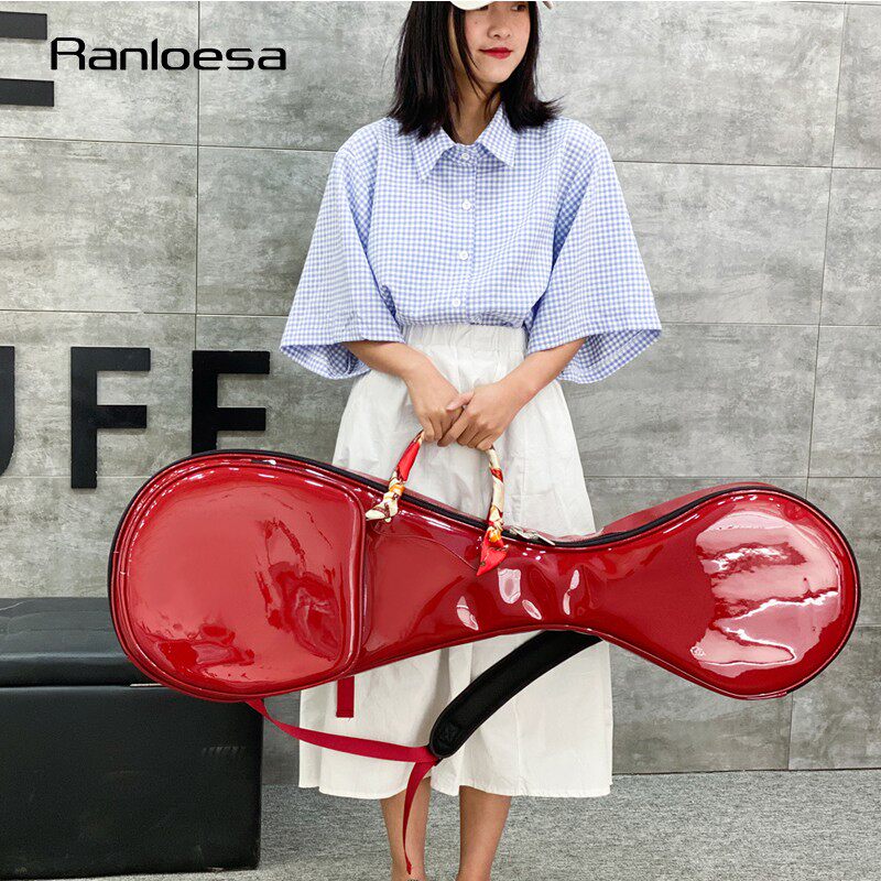 燃乐Ranloesa漆皮琵琶包琵琶琴包加厚双肩可手提琵琶套袋成人便携