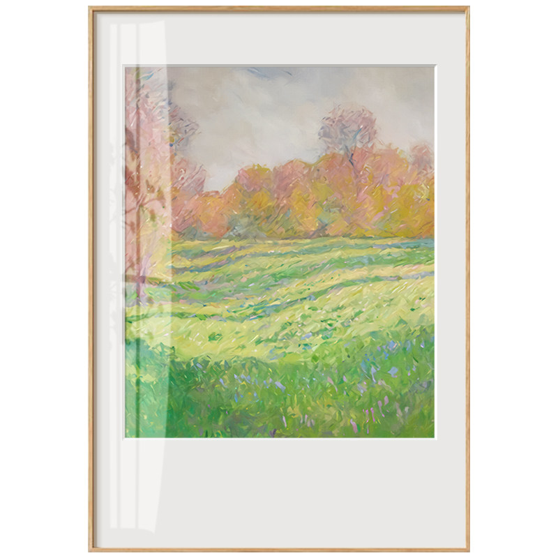 莫奈油画世界名画睡莲花园客厅装饰画沙发背景墙玄关壁画书房挂画