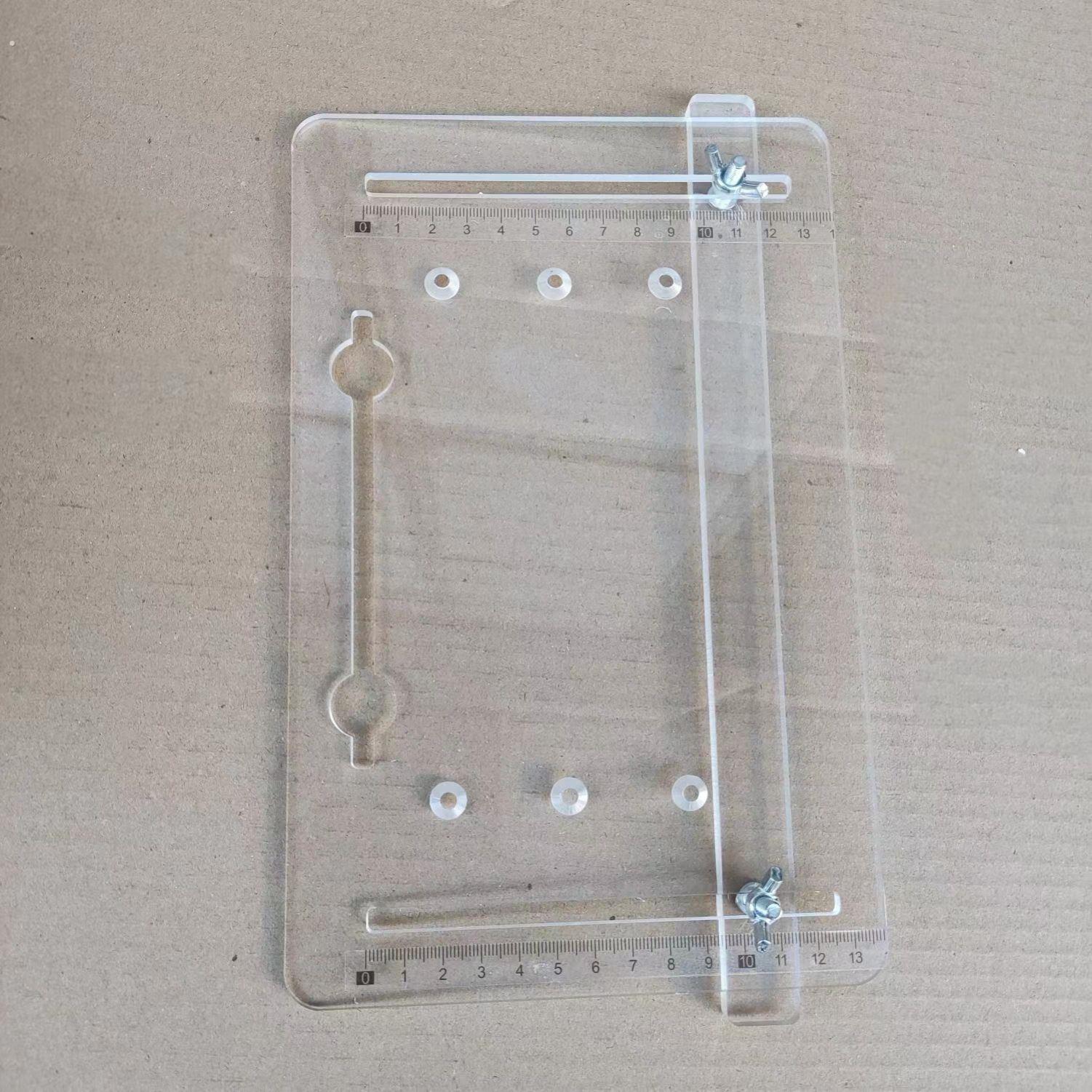 亚克力切割机底板修边机底板靠尺木工专用倒装板可调节开槽模具