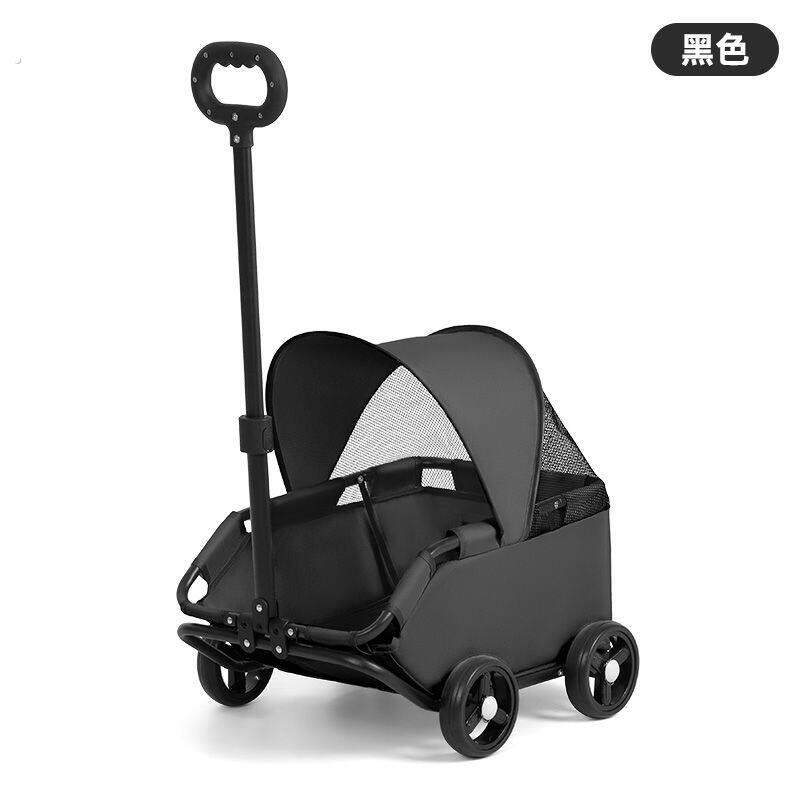 小型犬宠物推车猫咪泰迪狗狗轻便折叠外出手推车溜猫遛狗外出小车