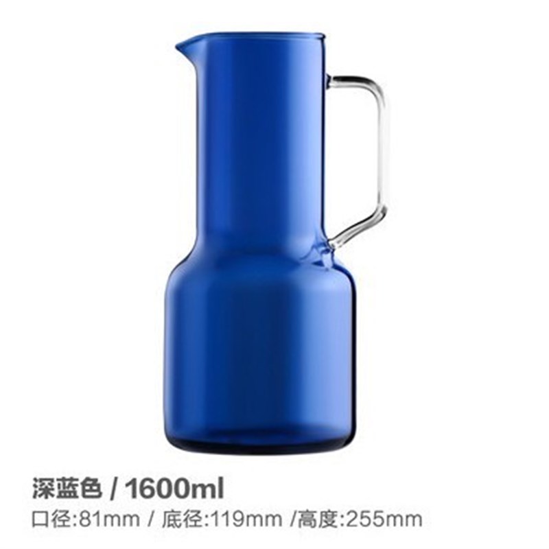 零极限太阳水杯蓝色耐热玻璃凉水壶家用冰箱冷水壶一壶一杯套装