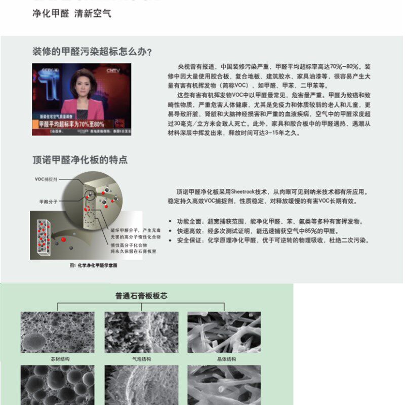 顶诺优时吉博罗甲醛净化板拉法基家装优质轻钢龙骨石膏板吊顶隔墙