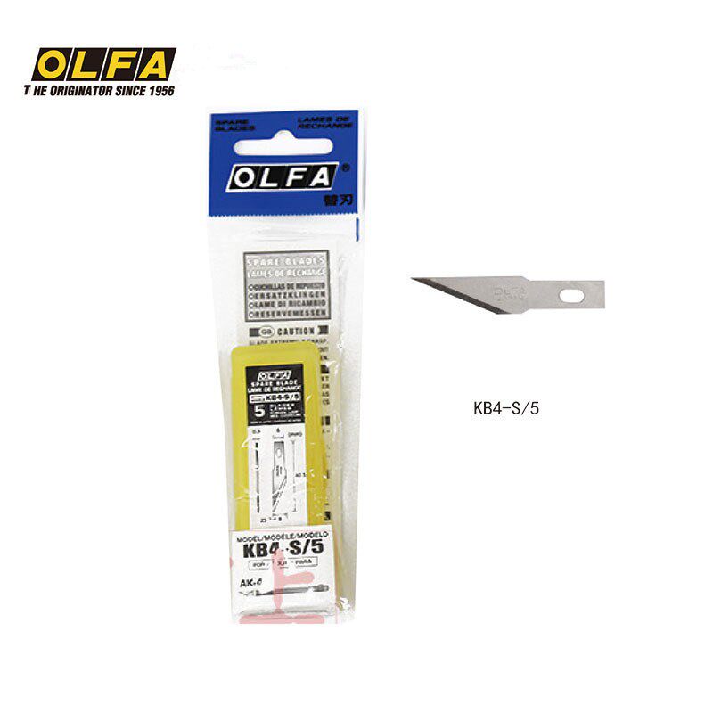 OLFA爱利华雕刻刀修整模型刀斜口刀刃橡皮章AK-4替换刀片KB4-S/5