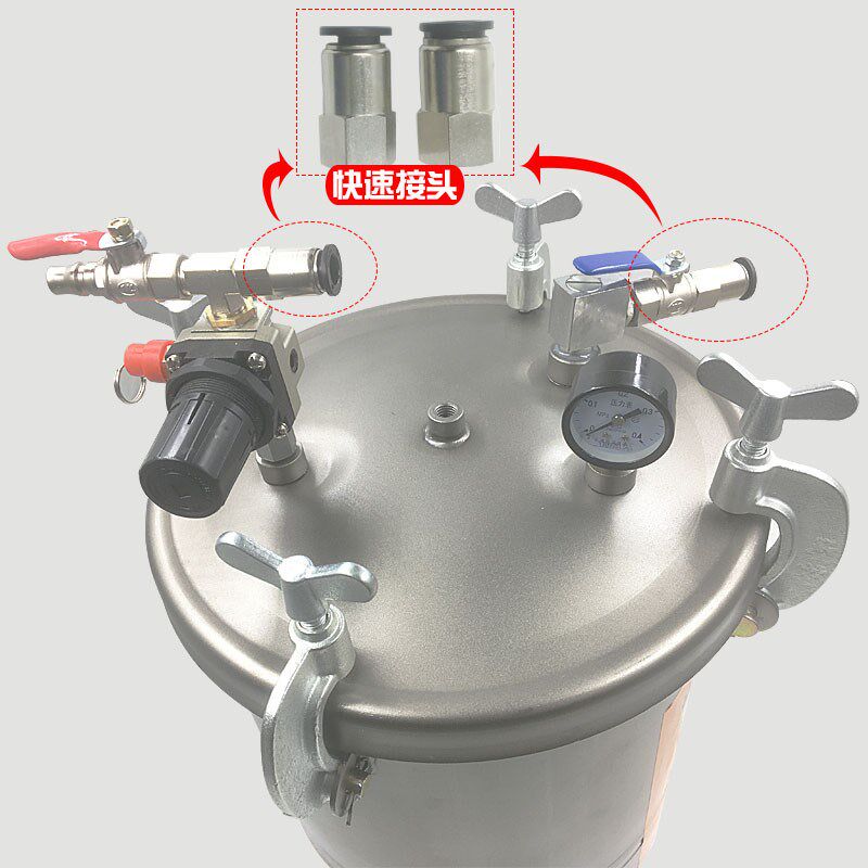 城宇PT871油漆水包水多彩漆喷抢彷大理石漆乳胶漆水包沙砂喷枪10L