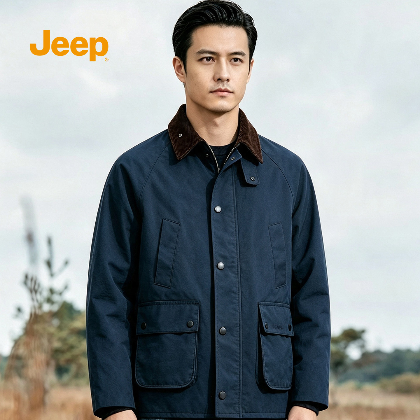 JEEP春秋立领猎装巴恩风夹克外套