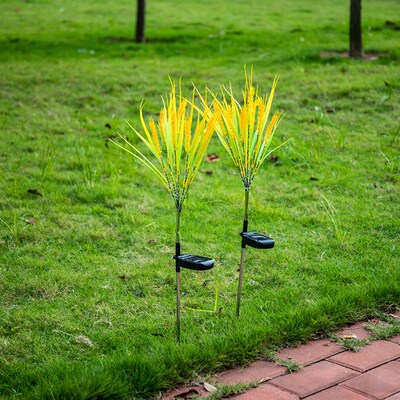 太阳能LED麦穗地插灯太阳能28LED麦穗灯高亮草坪灯农庄田园风格灯