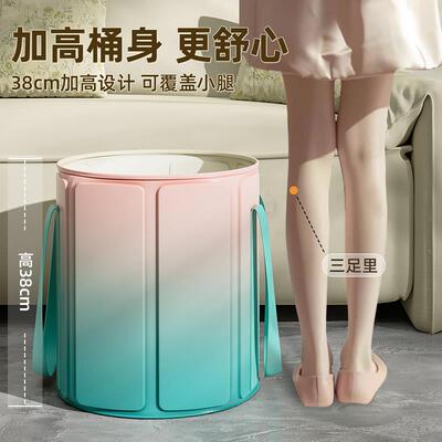 泡脚桶过家用小腿可便折器叠泡脚袋OEO洗脚盆泡脚神养生携高深足