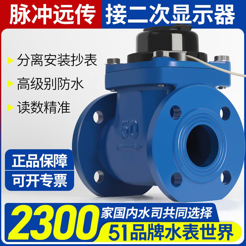 宁波总厂牌水平立式LXLC-50-500智能远传脉冲发讯防冻法兰冷水表