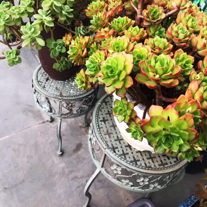 铁艺复古做旧花架花凳组合绿萝花盆托架装饰品庭院花店落地式架子