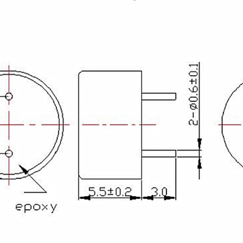 无源蜂鸣器 9*5.5MM 0905电磁式蜂鸣器3-5V 16欧42欧 一体 16 42R