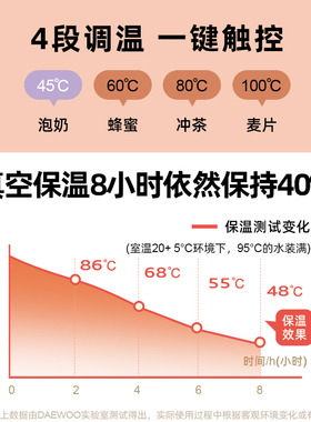 韩国大宇便携式烧水壶旅行彩虹杯电热水壶迷你小型家用烧水杯保温
