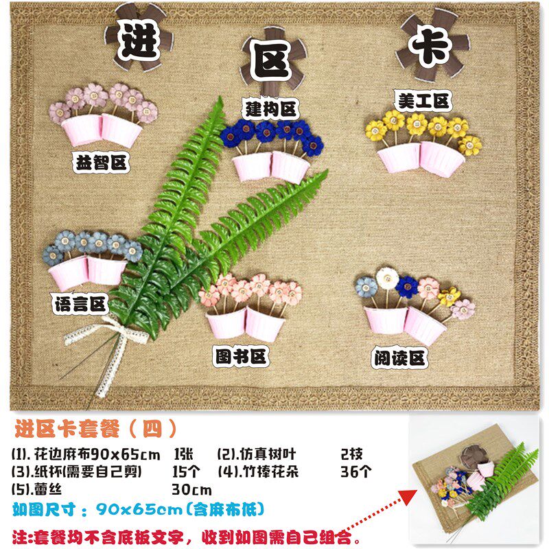 幼儿园环创材料墙贴黑板教室主题墙面布置装饰森系创意进区卡区角