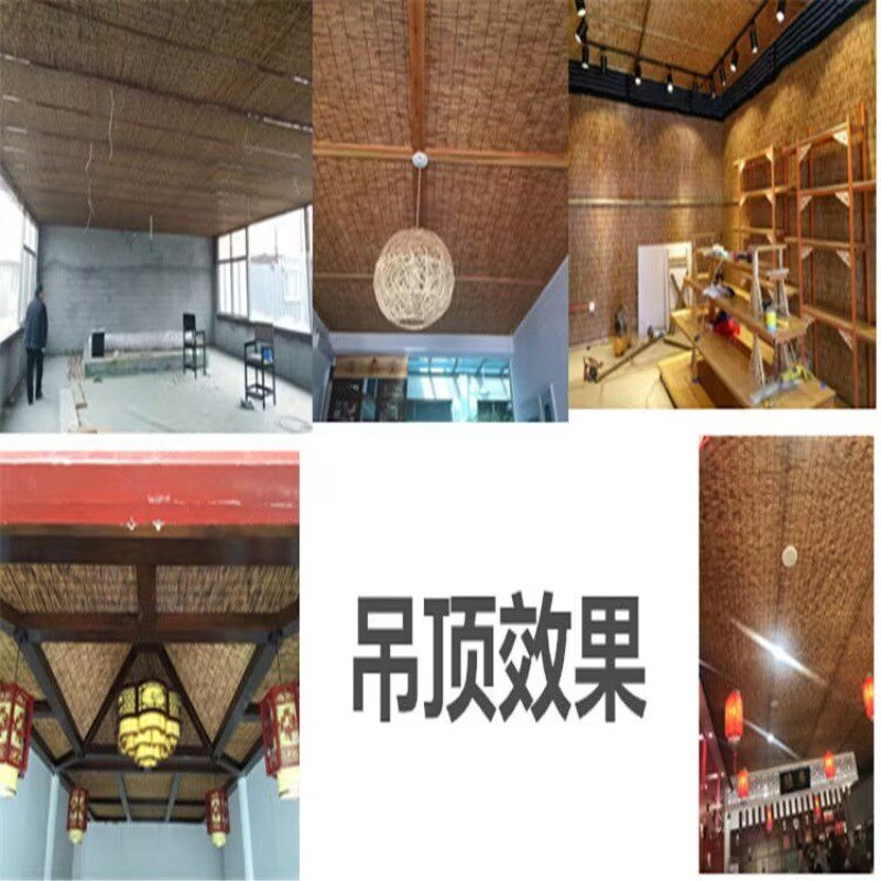 墙面装饰帘禅意仿古饭店透气竹编凉棚精编卷帘隔断遮阳装修农家院