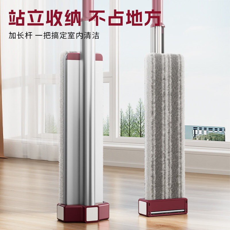 西扬平板拖把布替换布免手洗拖地布懒人拖把拖布尘推粘贴式毛巾图片