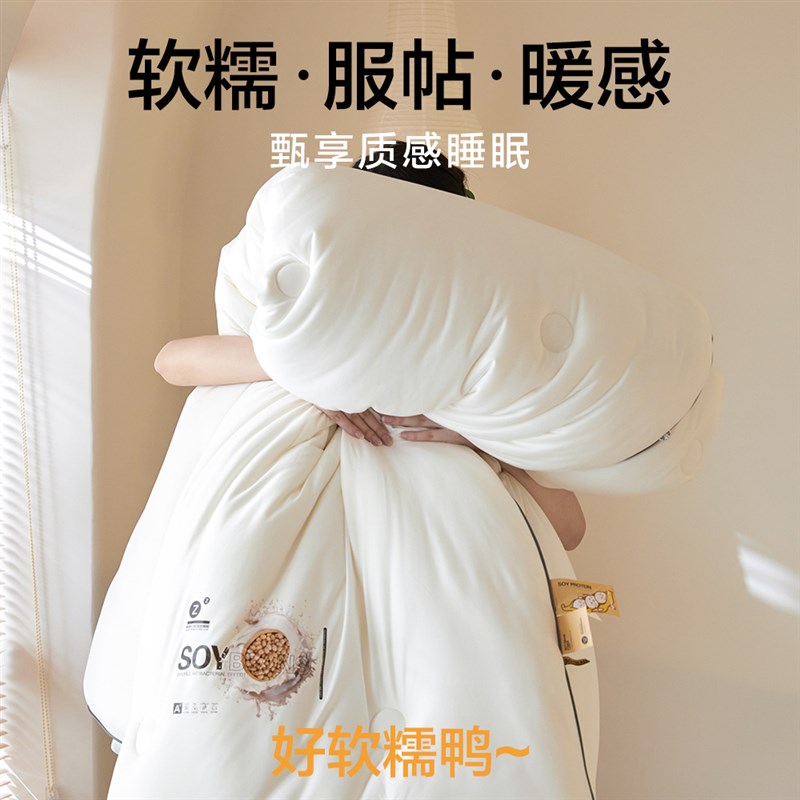 A类80%大豆纤维被子冬被加厚保暖秋冬棉被子被芯春秋被四季被