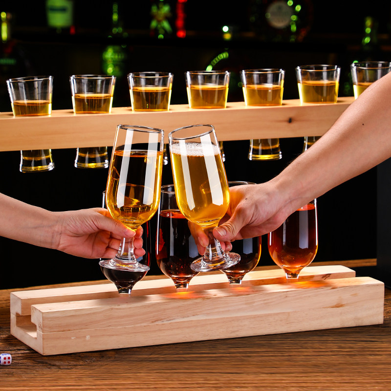 酒吧生啤杯托精酿啤酒杯木杯托生啤酒托半米生啤杯托啤酒杯架套装