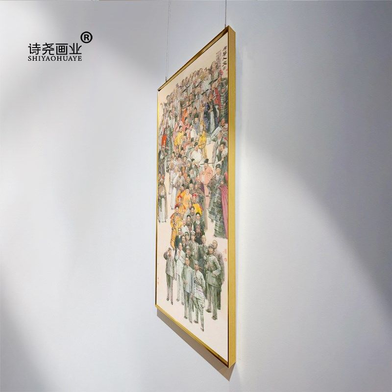 中华人文图挂画复古装饰画墙纸艺术手工文艺家用墙上成品