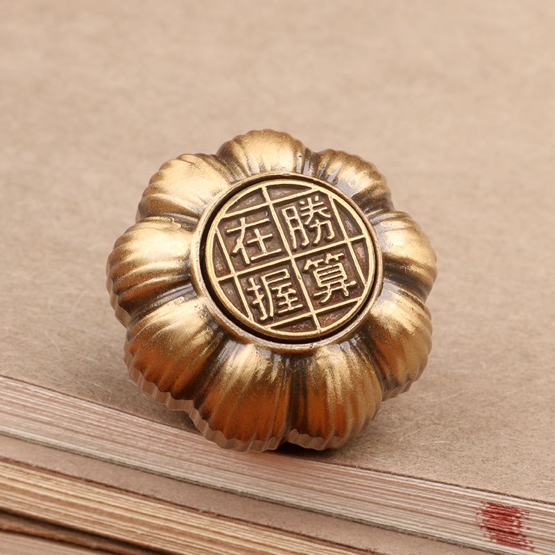 黄铜胜算在握手把件创意把玩装饰摆件大蒜复古转转金属工艺品车内图片