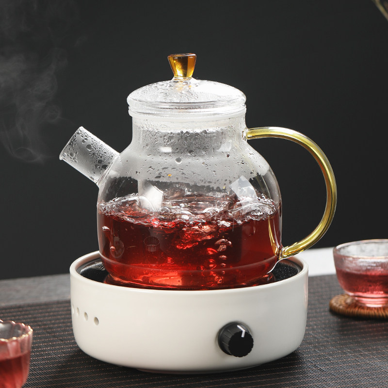 玻璃茶壶黑晶炉煮茶器泡茶烧水壶茶具白茶家用全自动蒸汽泡茶炉