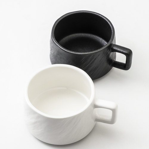 创意陶瓷咖啡杯轻奢小众耳挂咖啡杯碟小巧高颜值下午茶杯碟早餐杯
