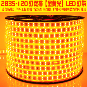 2835灯带LED户外防水超亮工程工地亮化照明家装客厅吊顶灯槽灯条