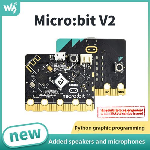 Micro:Bit V2新版本开发板Bbc Smart Car Python Maker图形编程教