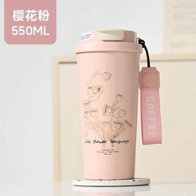 全陶瓷内胆随行杯杯子不锈钢国风双吸管咖啡杯饮保温杯办公室车载