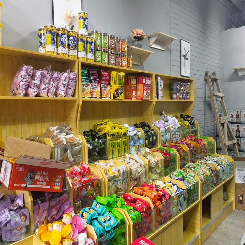 超市五谷杂粮展示柜货架乾果炒货展示架散称瓜子零食糖果饼乾货柜